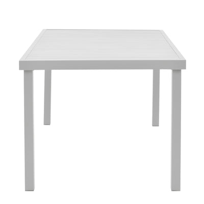 Set de 5 buc masa si scaune de gradina Kliton-Norture aluminiu, alb, 150x80x74 cm, foto produs 7