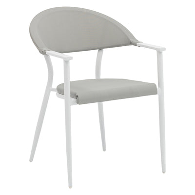 Set de 5 buc masa si scaune de gradina Kliton Pino aluminiu, alb, 150x80x74 cm, imagine suplimentara