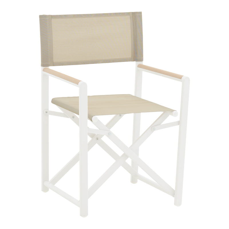 Set de 7 buc masa si scaune de gradina Kliton Mabu aluminiu, alb, 150x80x74 cm, imagine suplimentara