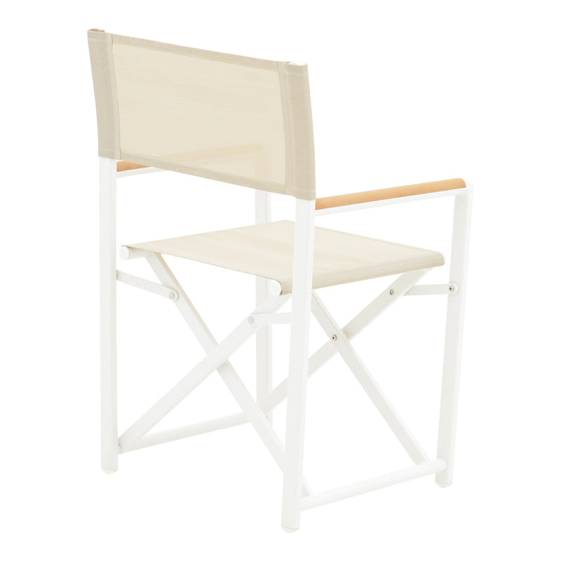 Set de 7 buc masa si scaune de gradina Kliton Mabu aluminiu, alb, 150x80x74 cm, detaliu produs