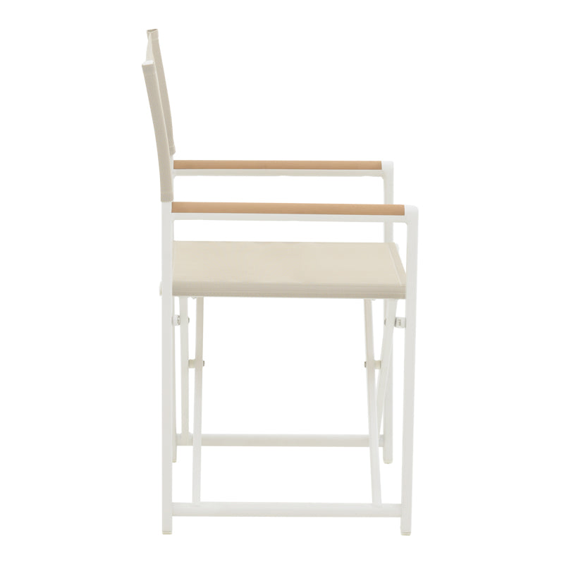 Set de 7 buc masa si scaune de gradina Kliton Mabu aluminiu, alb, 150x80x74 cm, perspectiva suplimentara