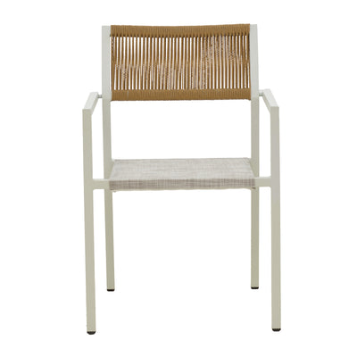 Set de 7 buc masa si scaune de gradina Kliton Savor aluminiu, alb, 150x80x74 cm, foto produs 11