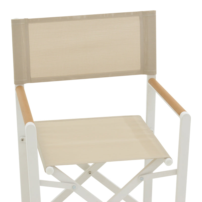 Set de 7 buc masa si scaune de gradina Mabu-Nares aluminiu alb si placaj, Natural, 180x90x72 cm, foto produs 7