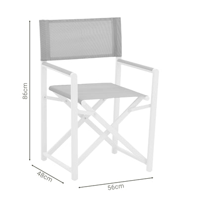 Set de 7 buc masa si scaune de gradina Mabu-Nares aluminiu alb si placaj, Natural, 180x90x72 cm, foto produs 9