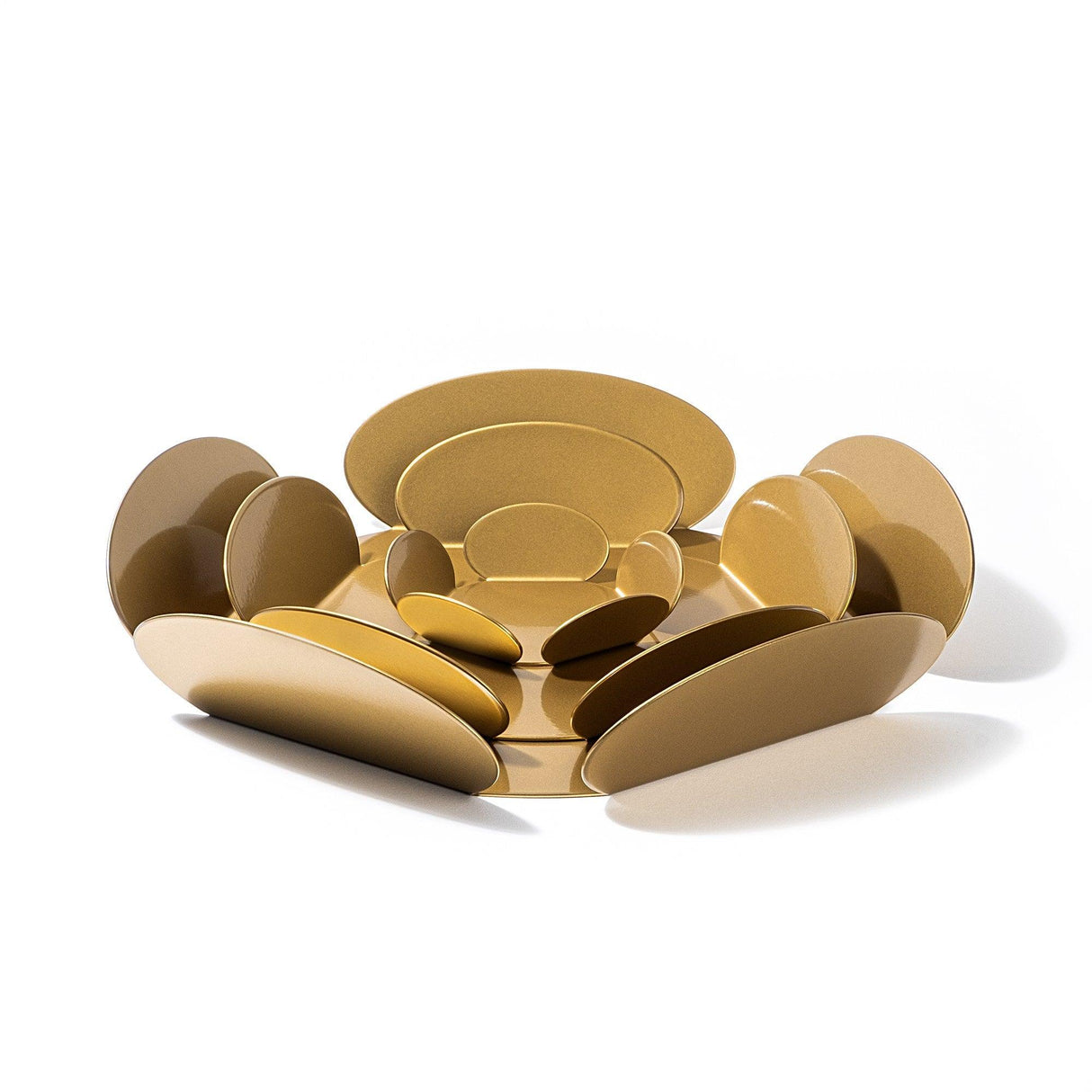 Set de accesorii metalice decorative (3 bucăți) Decorative Metal Accessory Set (3 Pieces) Antonio 1, Aur, 13x13 cm