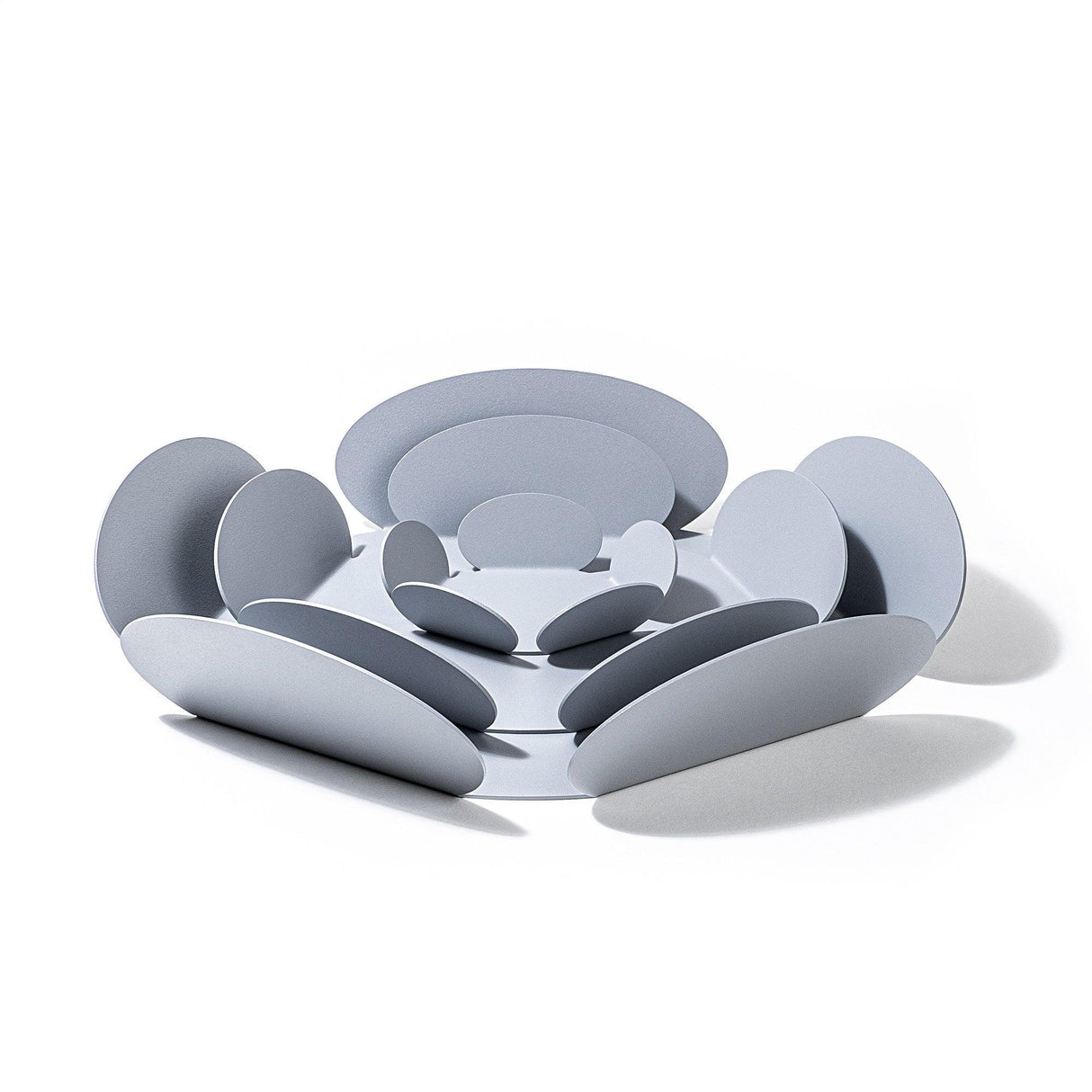 Set de accesorii metalice decorative (3 bucăți) Decorative Metal Accessory Set (3 Pieces) Antonio 2, Gri deschis, 13x13 cm