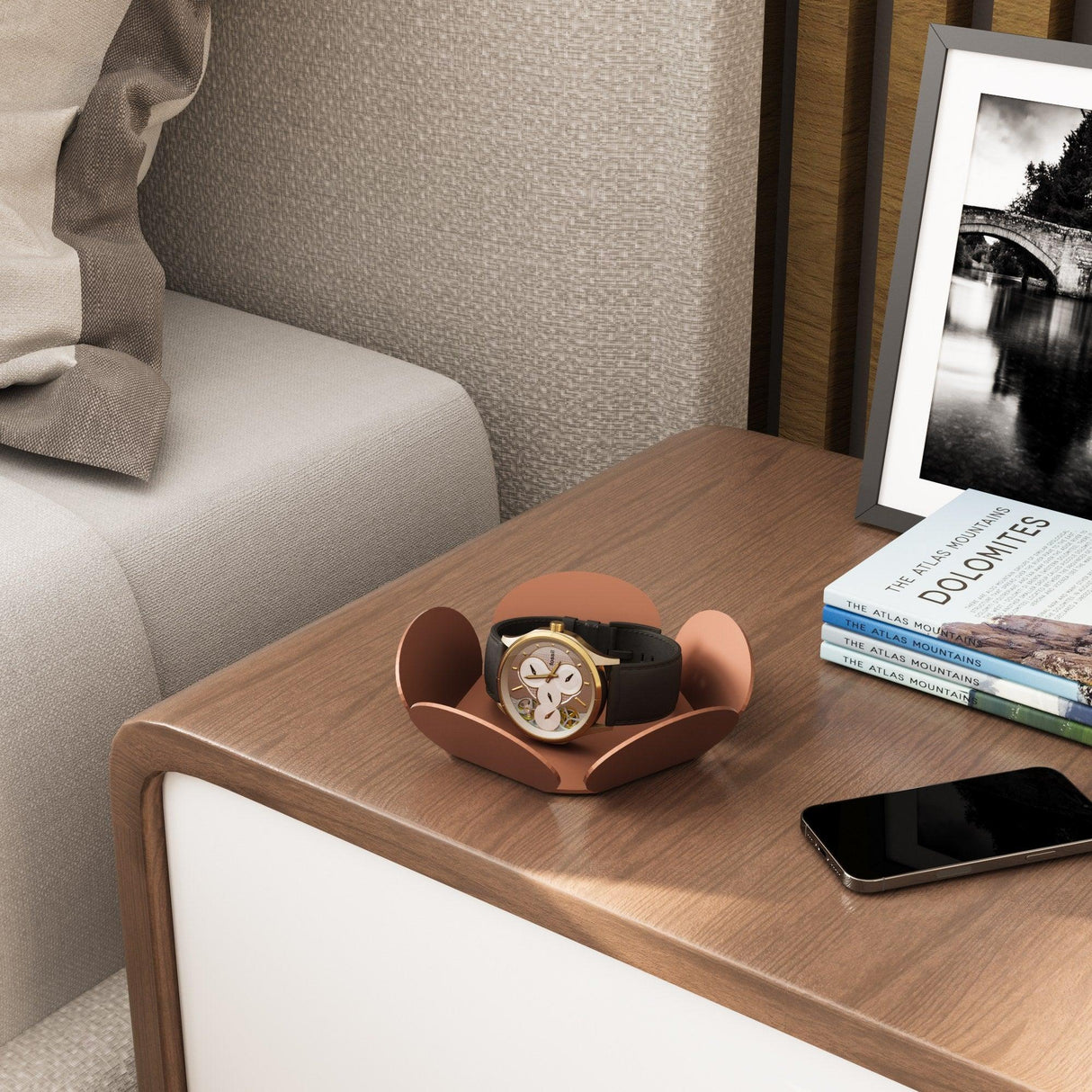 Set de accesorii metalice decorative (3 bucăți) Decorative Metal Accessory Set (3 Pieces) Artistic 1, Cupru, 13x13 cm