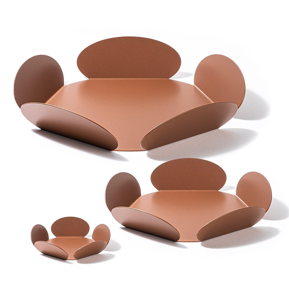 Set de accesorii metalice decorative (3 bucăți) Decorative Metal Accessory Set (3 Pieces) Artistic 1, Cupru, 13x13 cm