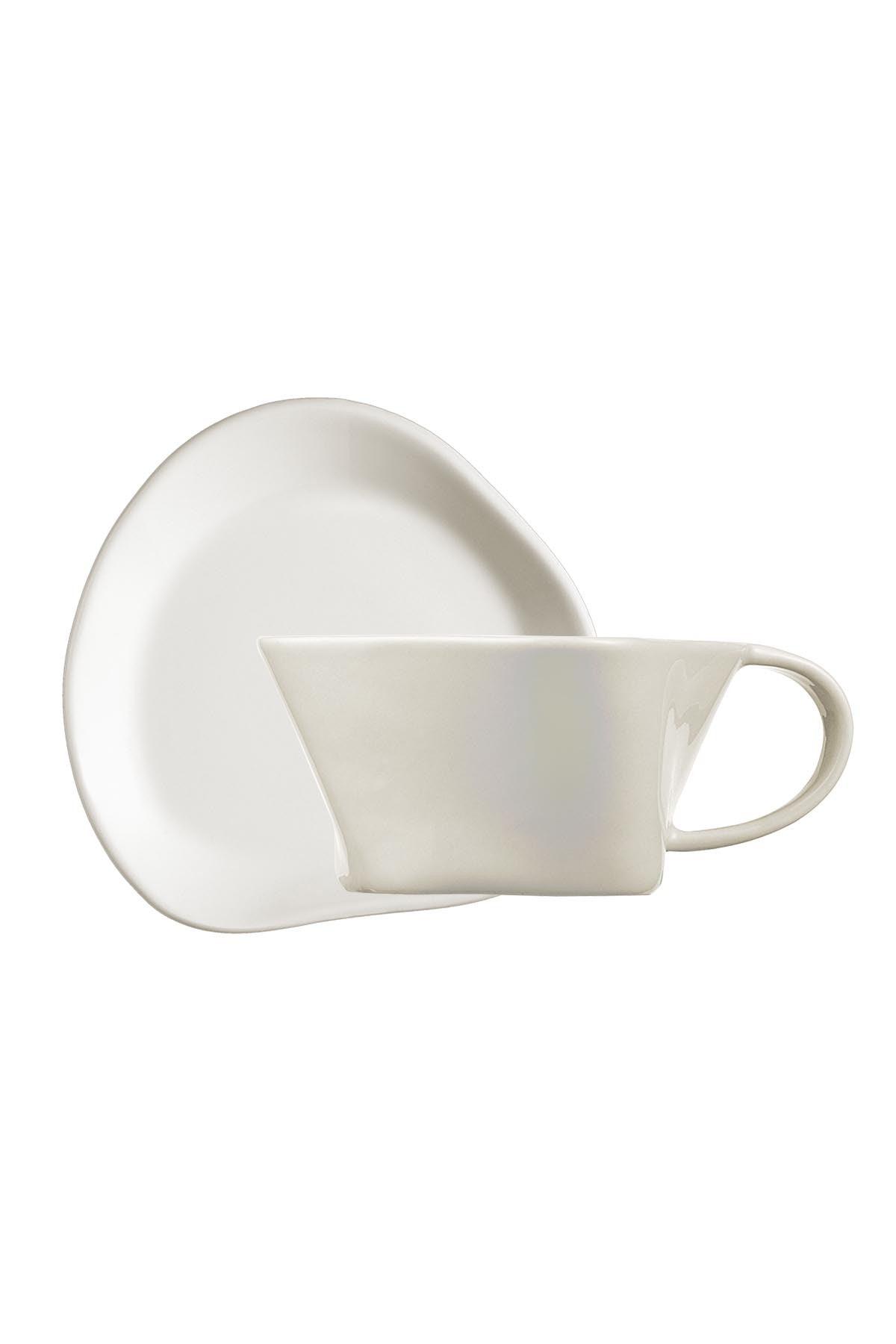 Set de cani de ceai, Crem, 23x10x13 cm