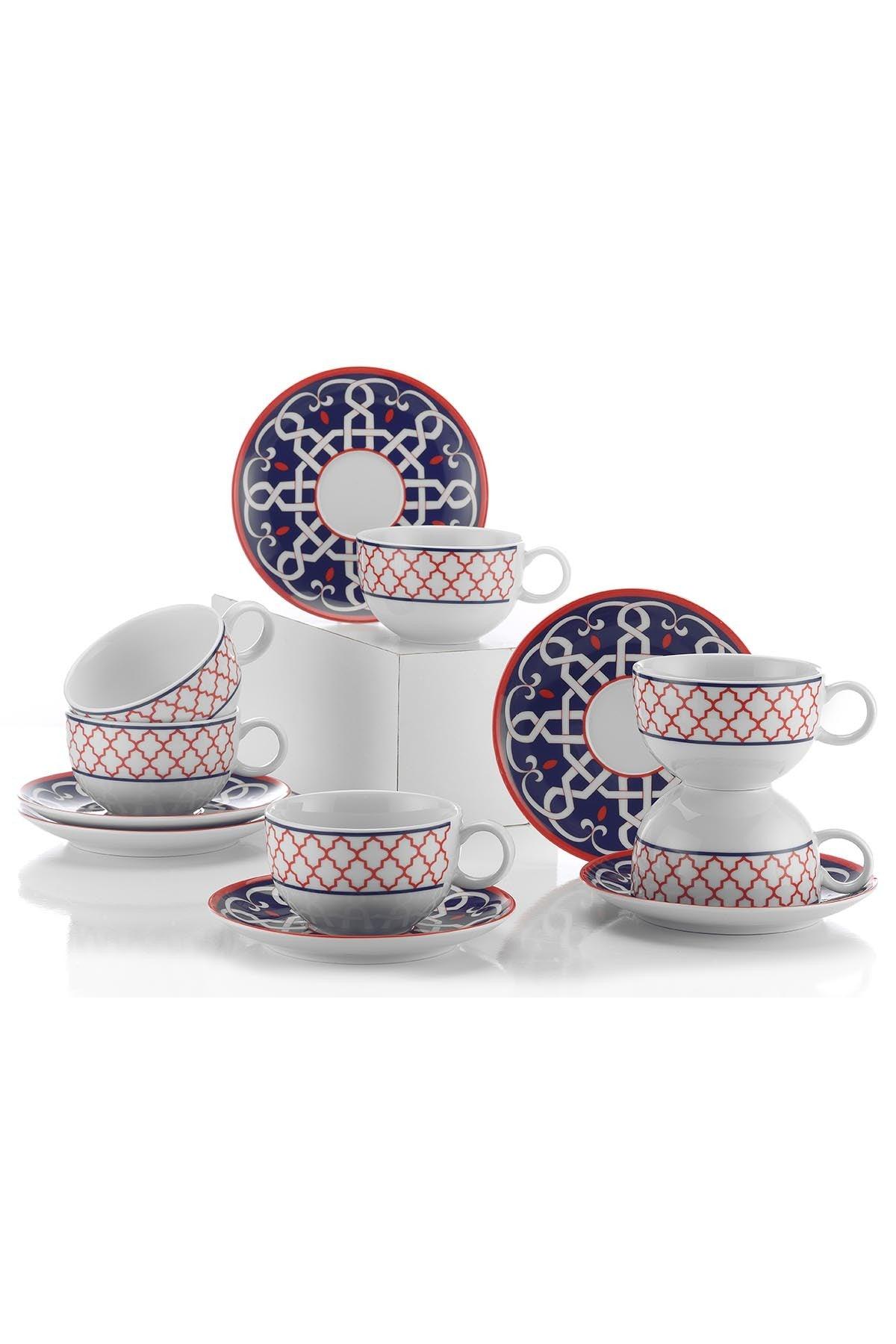 Set de cani de ceai, Multicolor, 26x9x36 cm