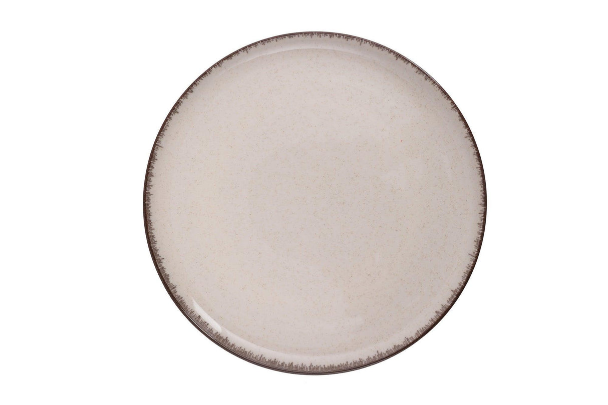 Set de cină, Crem, 27x2.5x27 cm