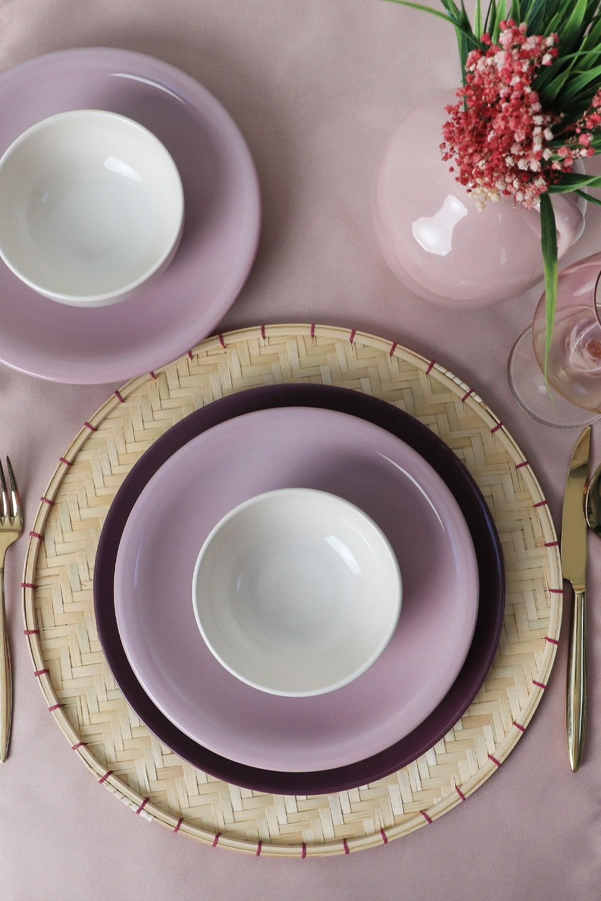 Set de cină din ceramică, Multicolor, 26 cm