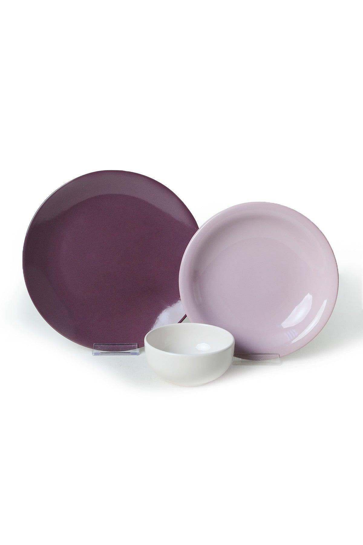 Set de cină din ceramică, Multicolor, 26 cm