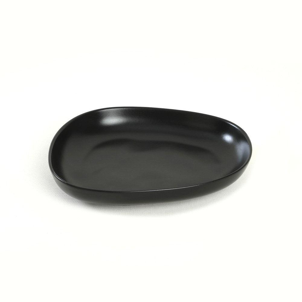 Set de cină din ceramică, Negru, 30 cm