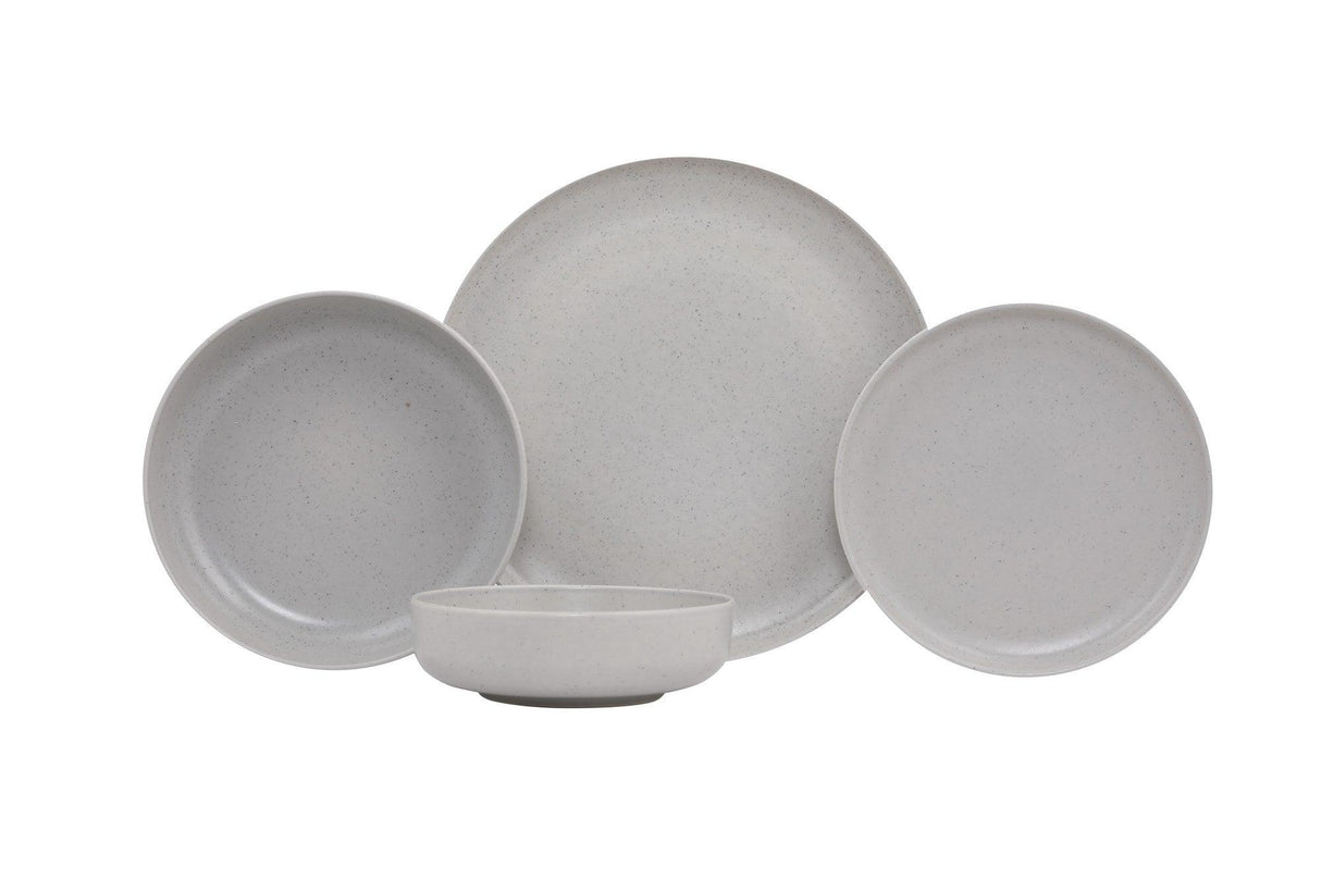 Set de cină, Gri, 27x2.5x27 cm