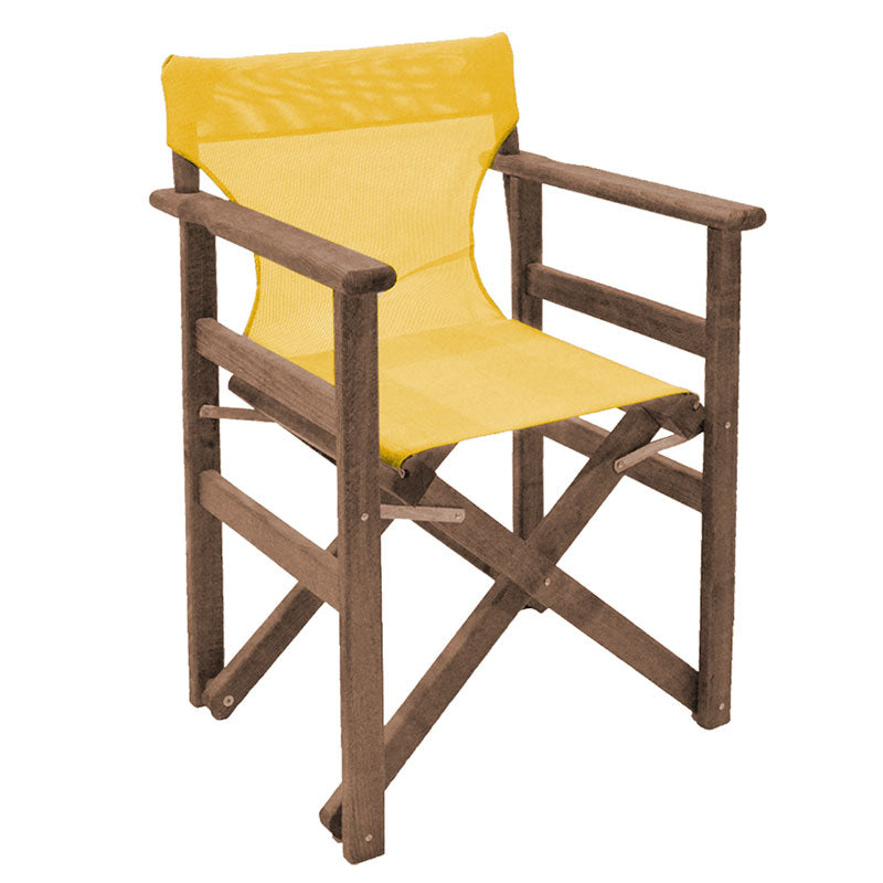 Set de cina Retto 5 piese din lemn de fag masiv, nuc-inchis Gri-inchis, 120x75x71 cm - Galben