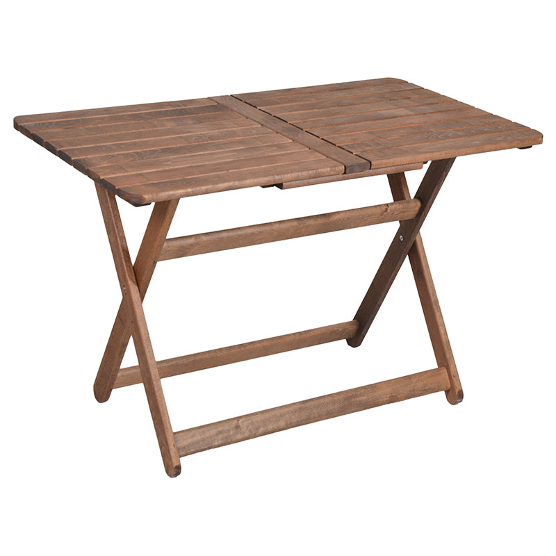 Set de cina Retto 5 piese din lemn de fag masiv, nuc-inchis Gri-inchis, 120x75x71 cm - Rosu