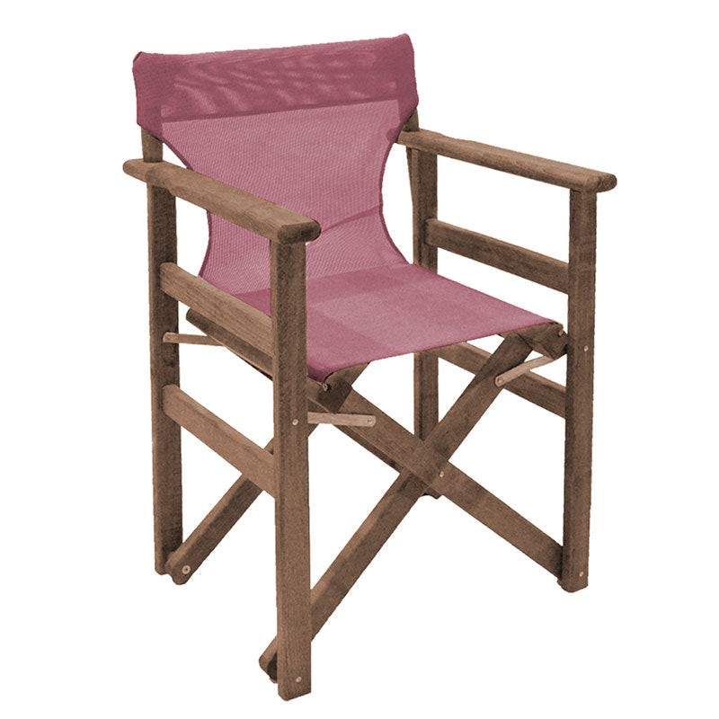 Set de cina Retto 5 piese din lemn de fag masiv, nuc-inchis Gri-inchis, 120x75x71 cm - Rosu