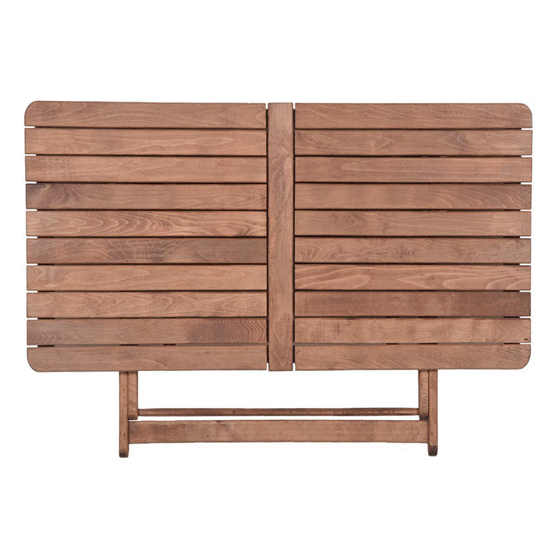 Set de cina Retto 5 piese din lemn de fag masiv, nuc-inchis Gri-inchis, 120x75x71 cm - Verde