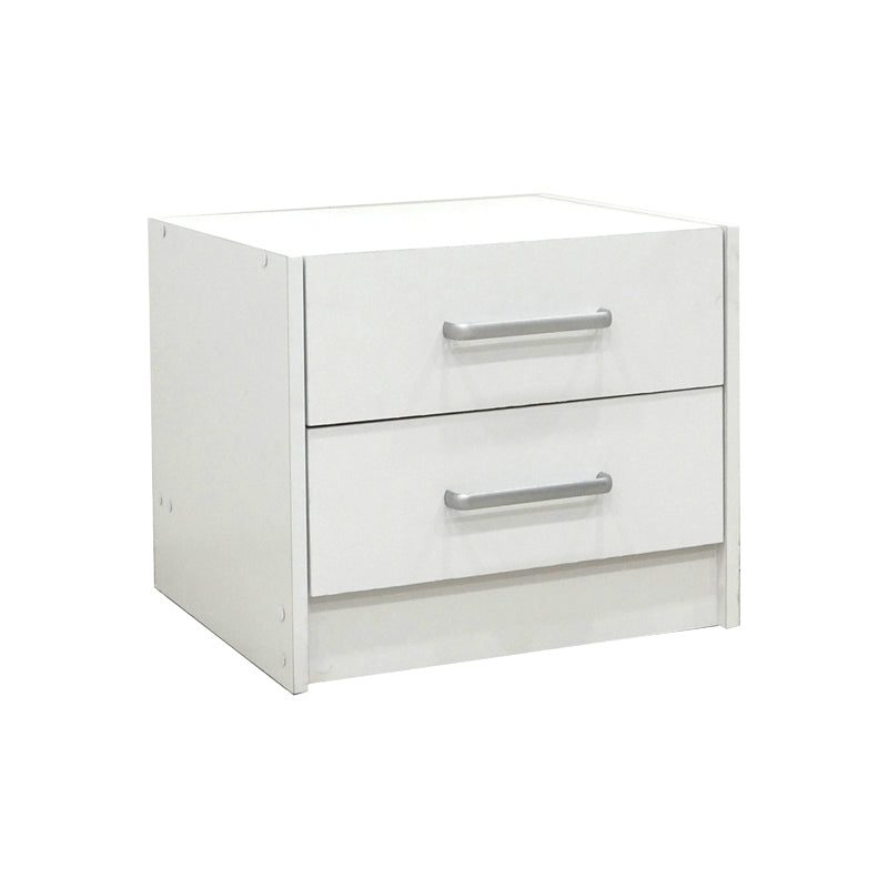 Set de Dormitor cu Pat 140x200 cm, Olympus White, Lemn, Set 3 piese, perspectiva suplimentara