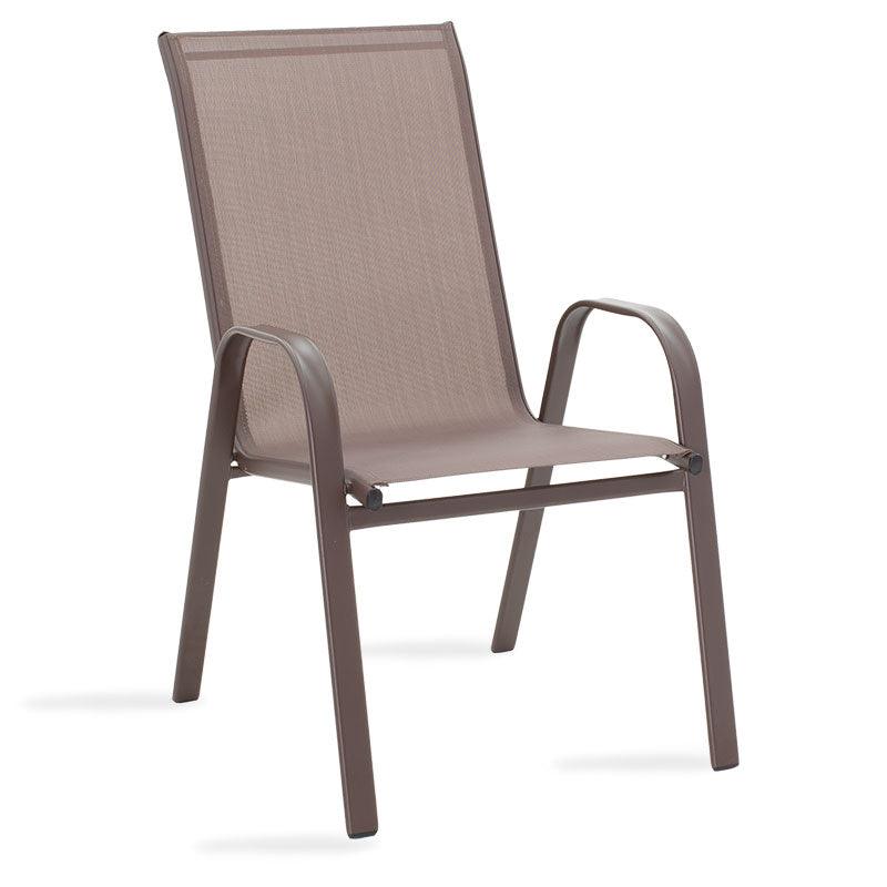 Set de gradina 3 piese Watson-Calan metal-tex Marone, 60x75x90 cm, detaliu produs