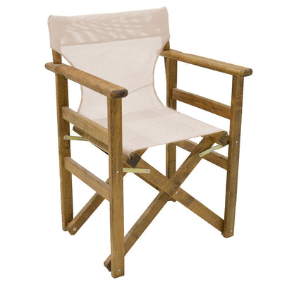 Set de gradina masa si scaune Retto 3 bucati din lemn masiv de fag nuc, PVC, bej, 60x60x71 cm, imagine suplimentara