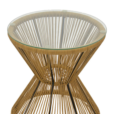 Set de living Naoki-Mabil de 3 piese din ratan Natural si metal, negru, 50x50 cm, foto produs 6