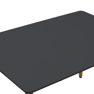 Set de Masa 5 piese Natali-Parker facut culori, negru-Natural, 120x80x76 cm, foto produs 7