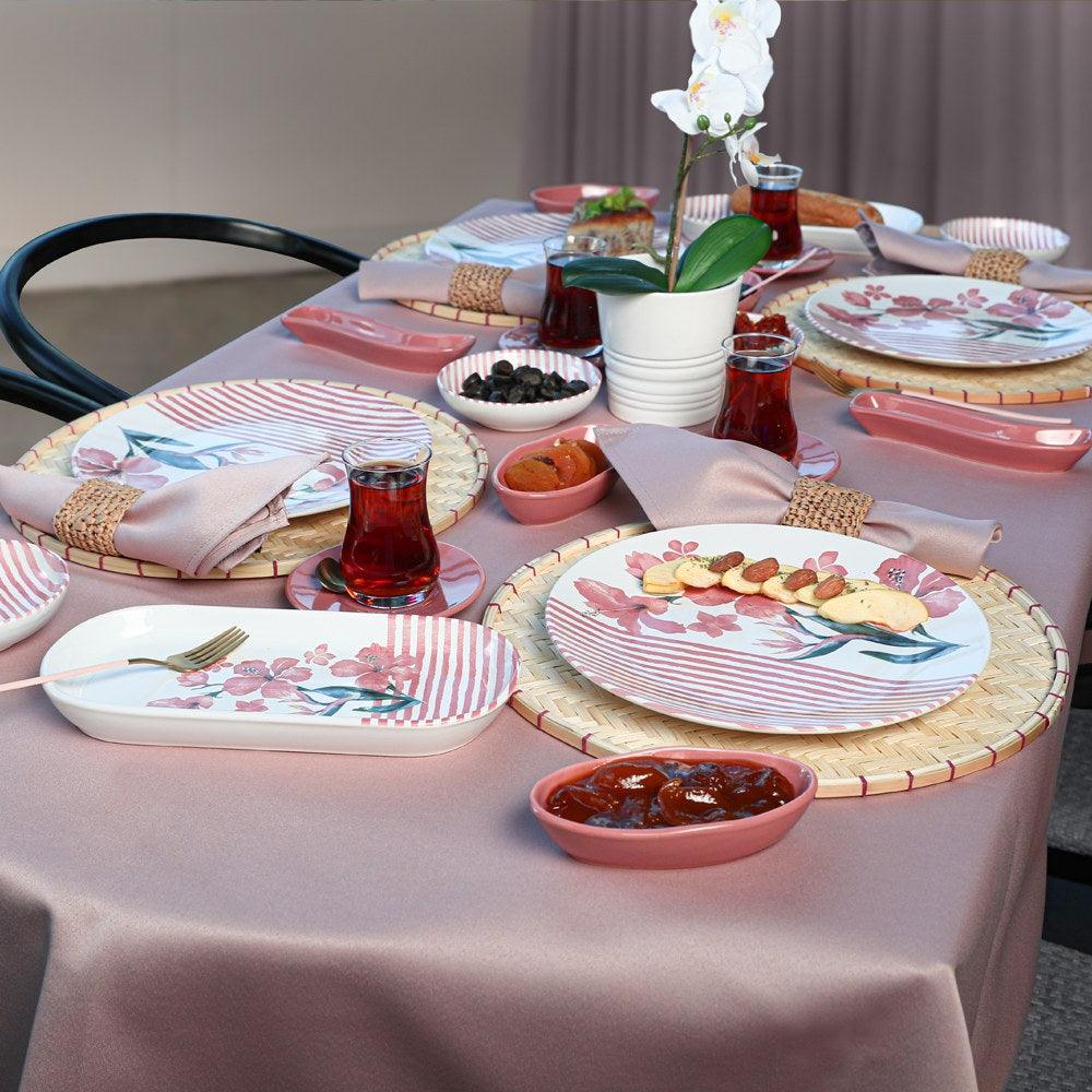 Set de mic dejun, Multicolor, 28 piese, 26 cm