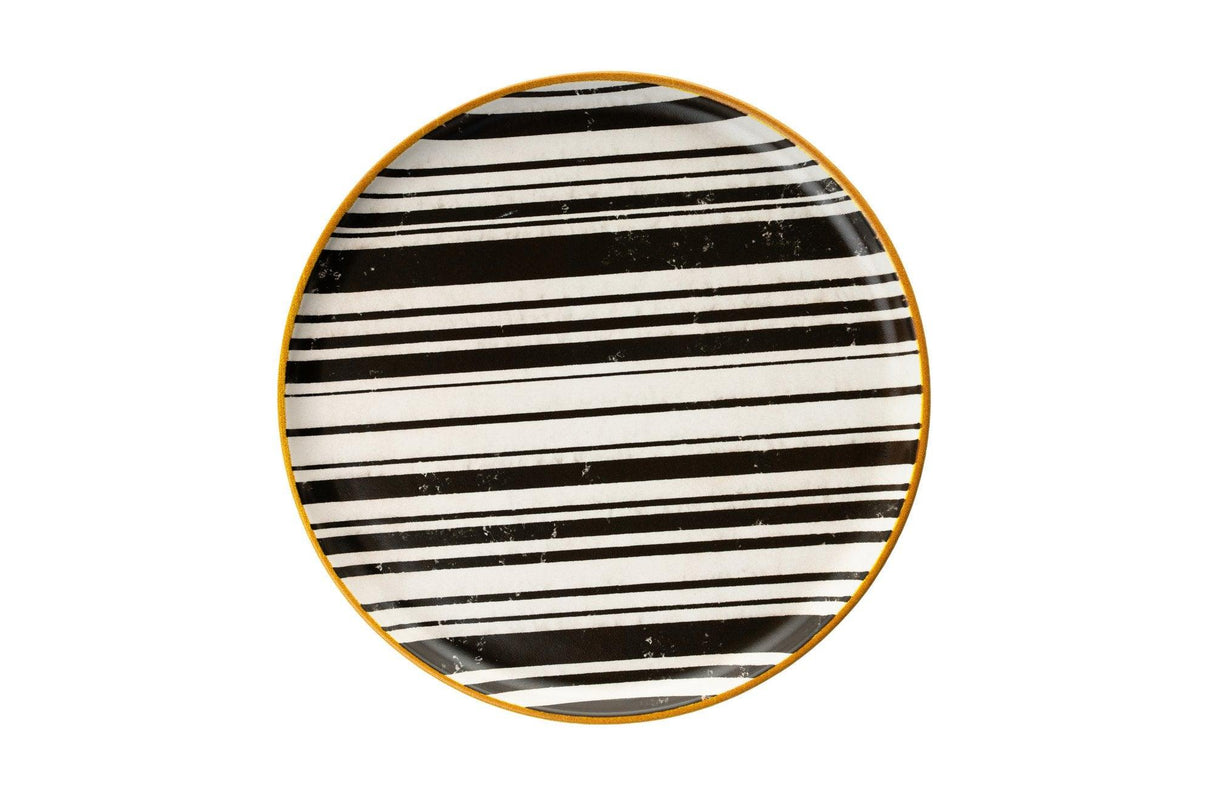 Set de mic dejun, Negru, 22 cm