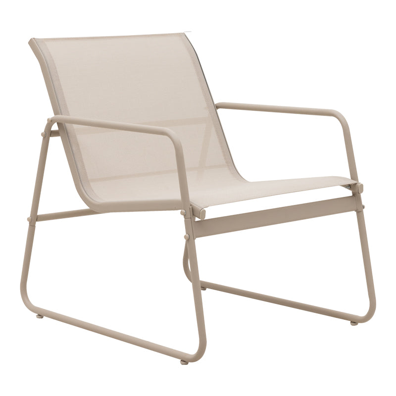 Set de mobilier de exterior cu funcție relaxare Veranda, textilene-metal, cappuccino, 110x74x75 cm