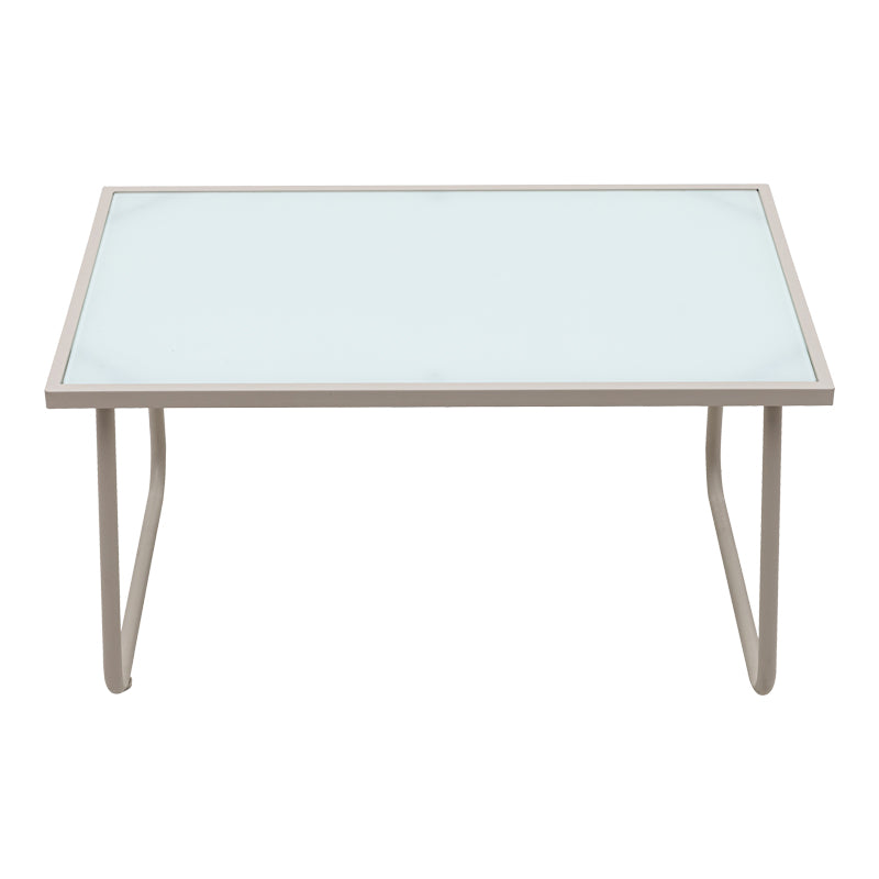 Set de mobilier de exterior cu funcție relaxare Veranda, textilene-metal, cappuccino, 110x74x75 cm