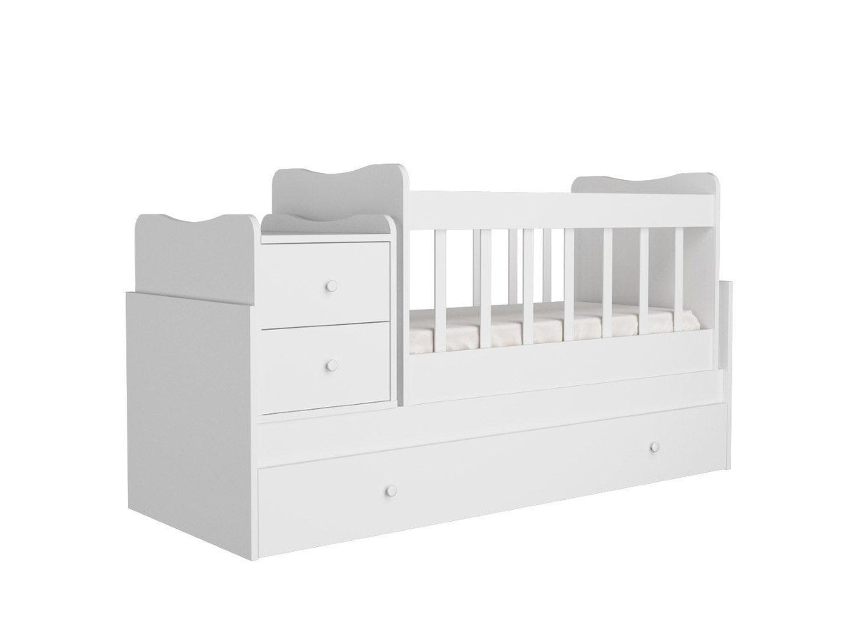 Set de mobilier pentru camera bebelusului Sansa Buyuyen - White, Alb, 95x67x175 cm