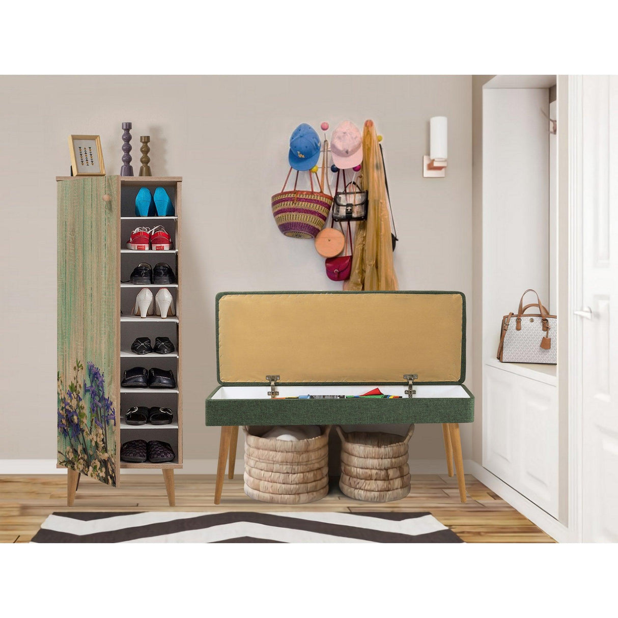 Set de mobilier pentru hol Filinta - 723 - 1053 Hallway Furniture Set 4, Sonomo, 105x50x40 cm