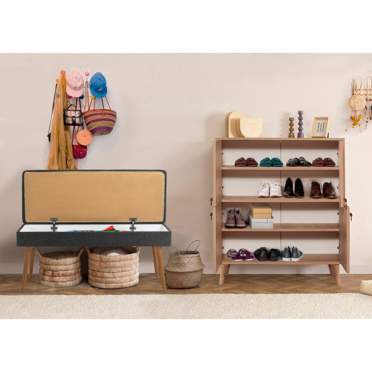 Set de mobilier pentru hol Multilux - 726 - 1053 Hallway Furniture Set 12, Sonomo, 111x36x95 cm