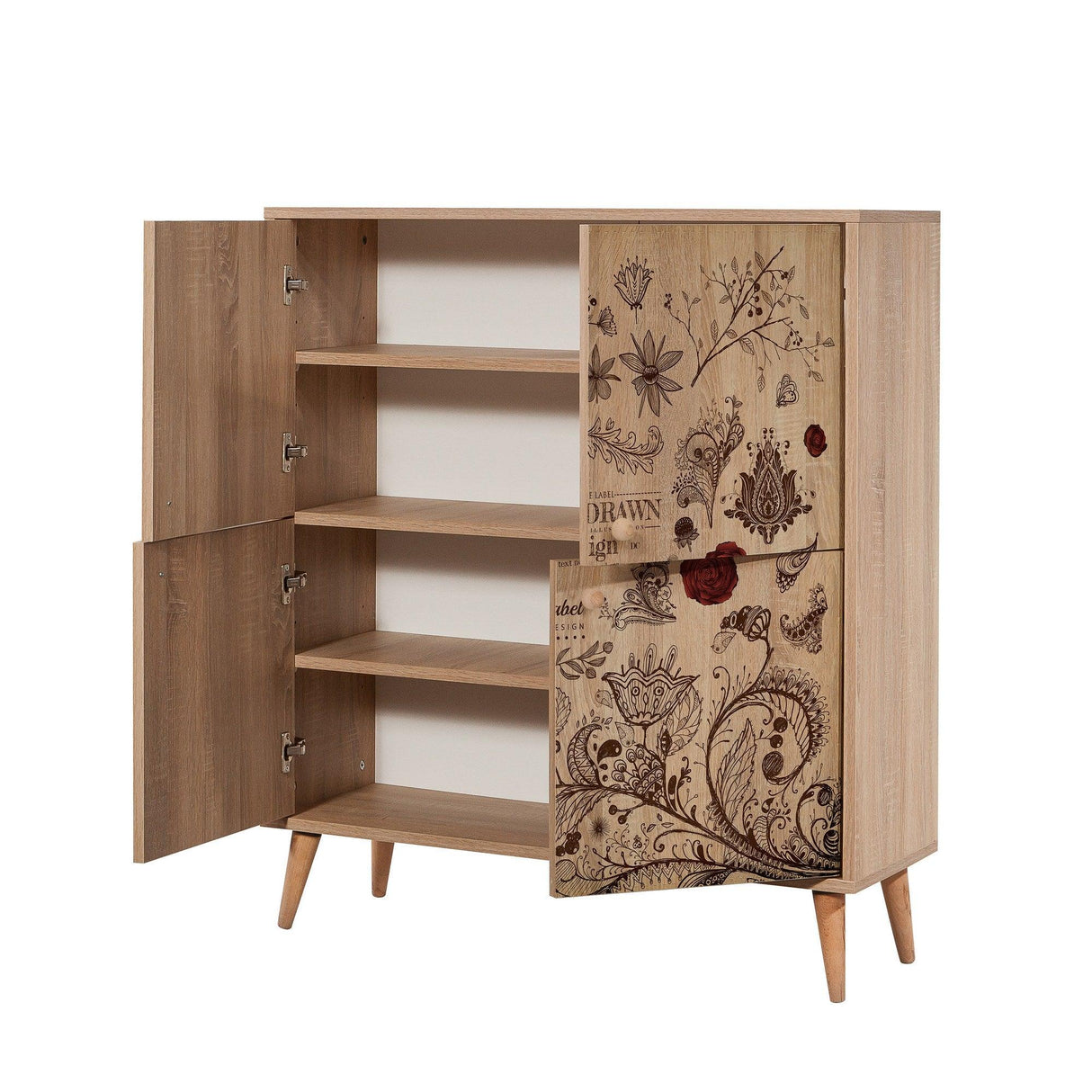 Set de mobilier pentru hol Multilux - 726 - 1053 Hallway Furniture Set 6, Sonomo, 111x36x95 cm