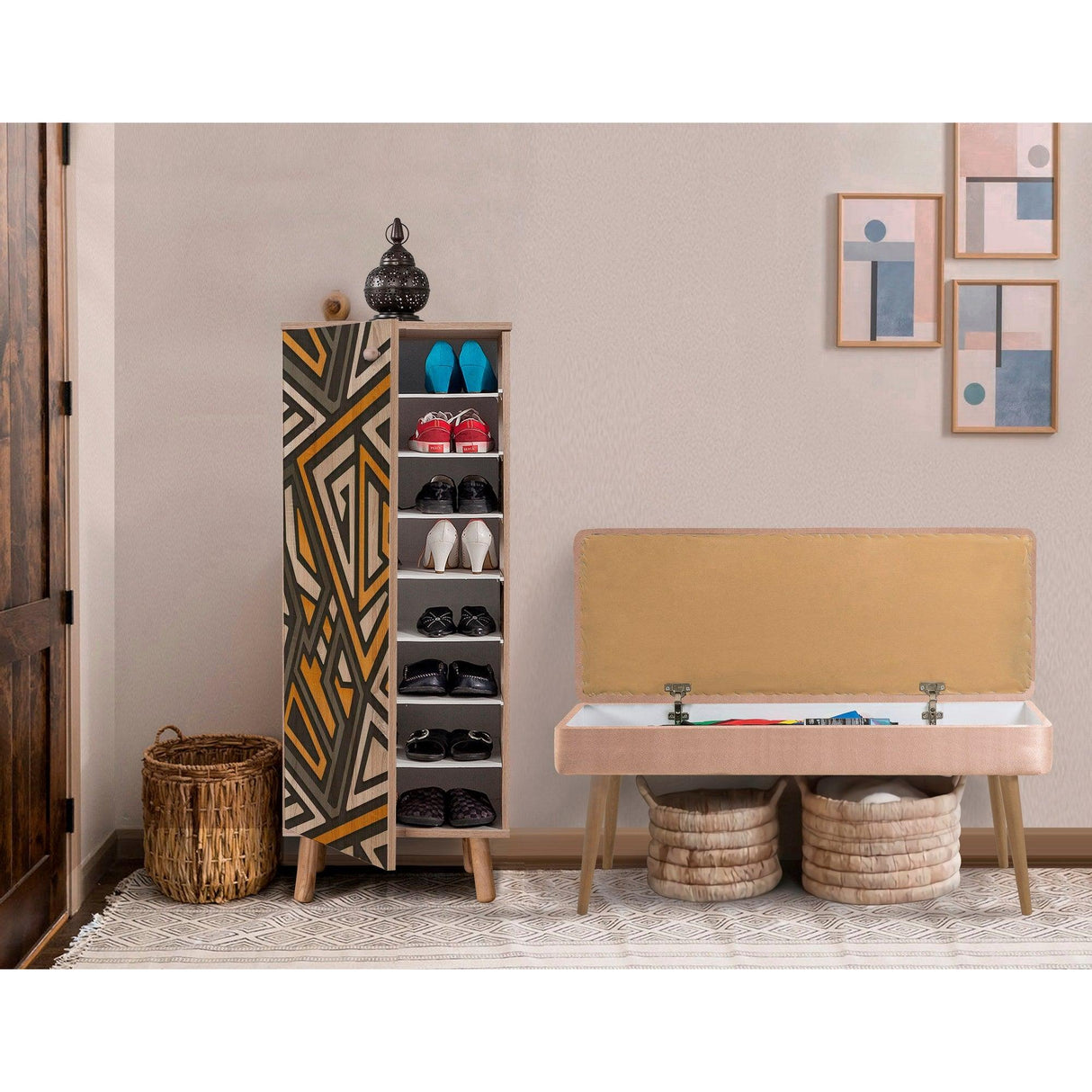 Set de mobilier pentru hol Vegas Sonomo - 200 - 0900 Hallway Furniture Set 10, Sonomo, 105x50x40 cm