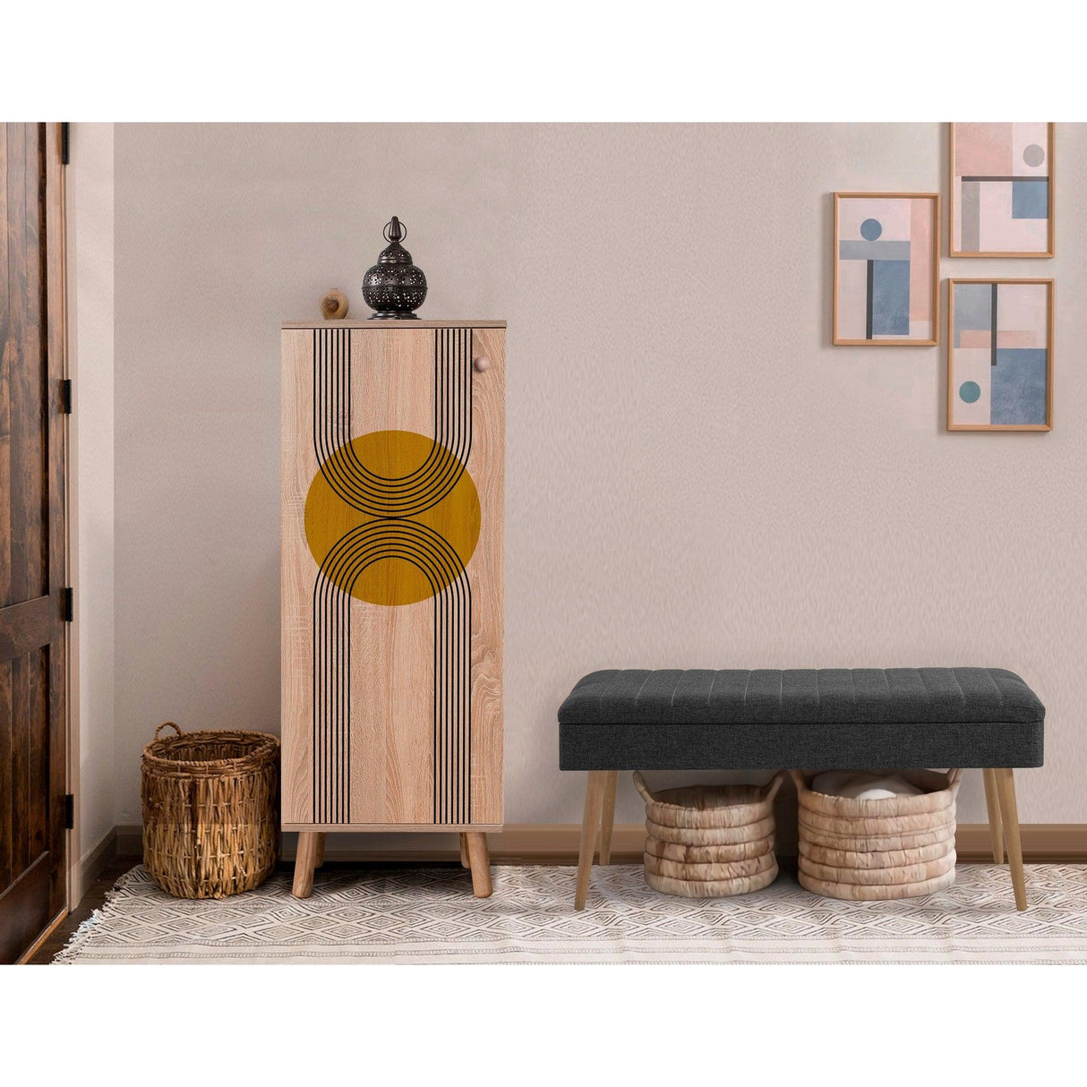 Set de mobilier pentru hol Vegas Sonomo - 200 - 0900 Hallway Furniture Set 5, Sonomo, 105x50x40 cm