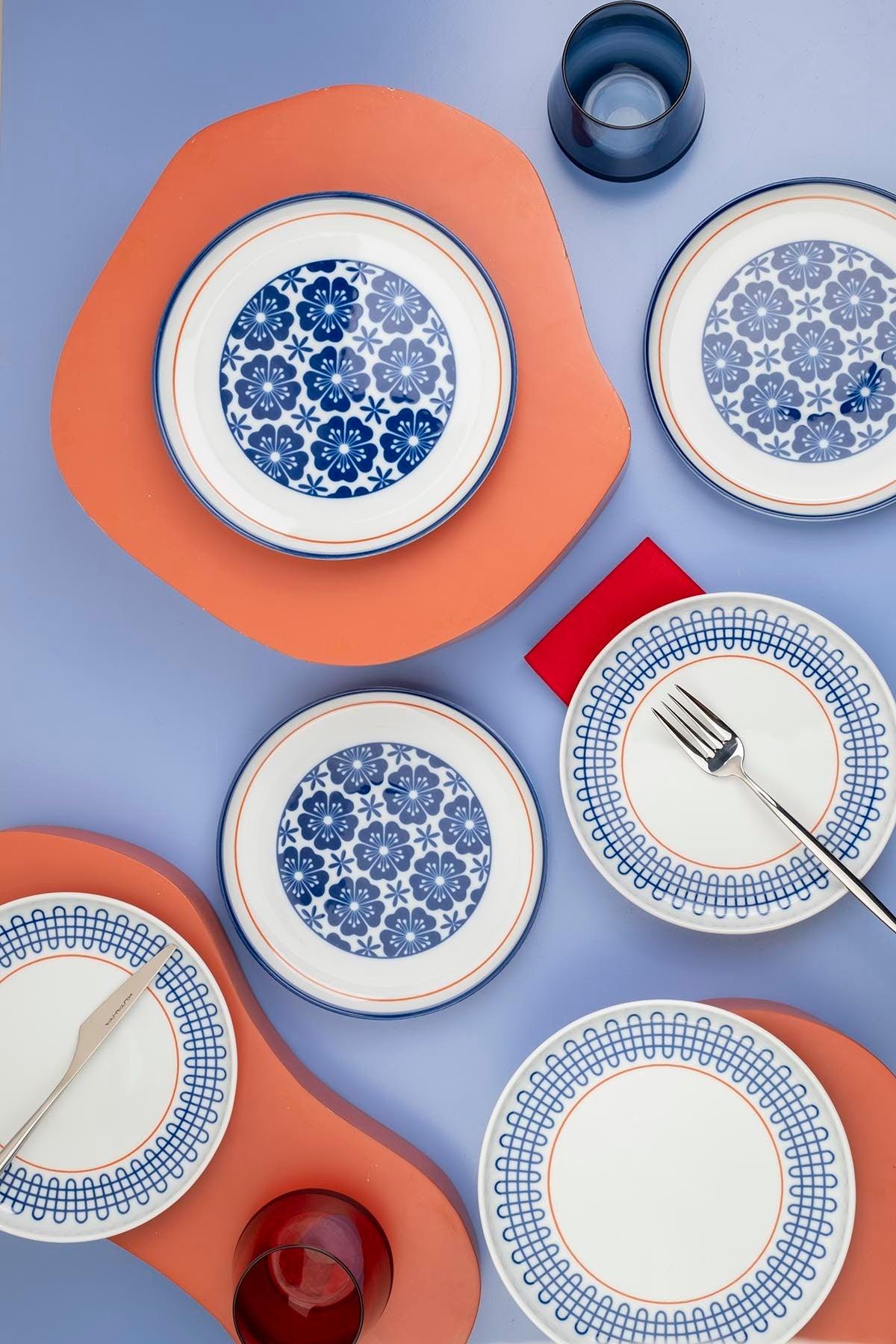 Set de servire pentru tort 07, Multicolor, 19x2x19 cm