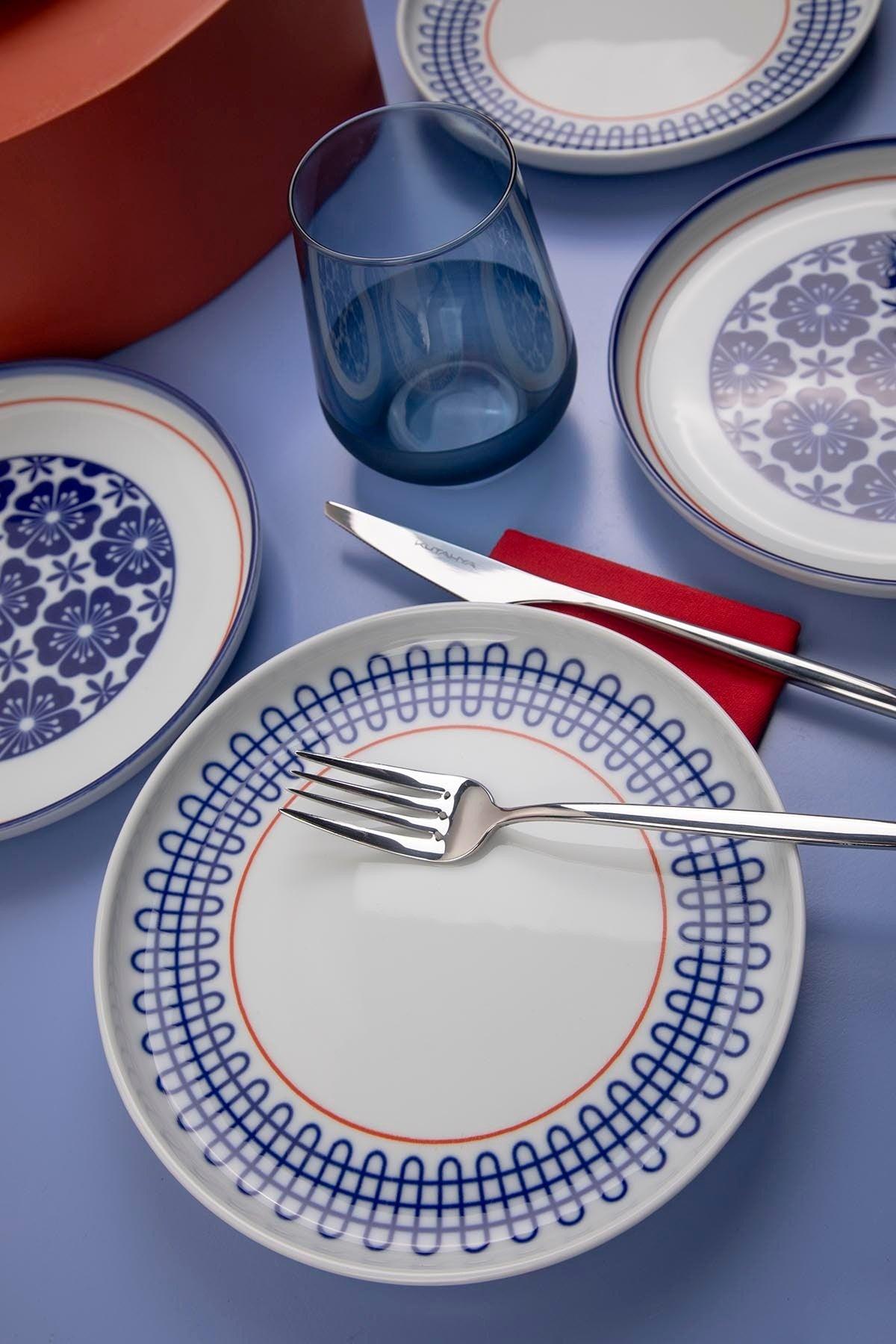 Set de servire pentru tort 07, Multicolor, 19x2x19 cm