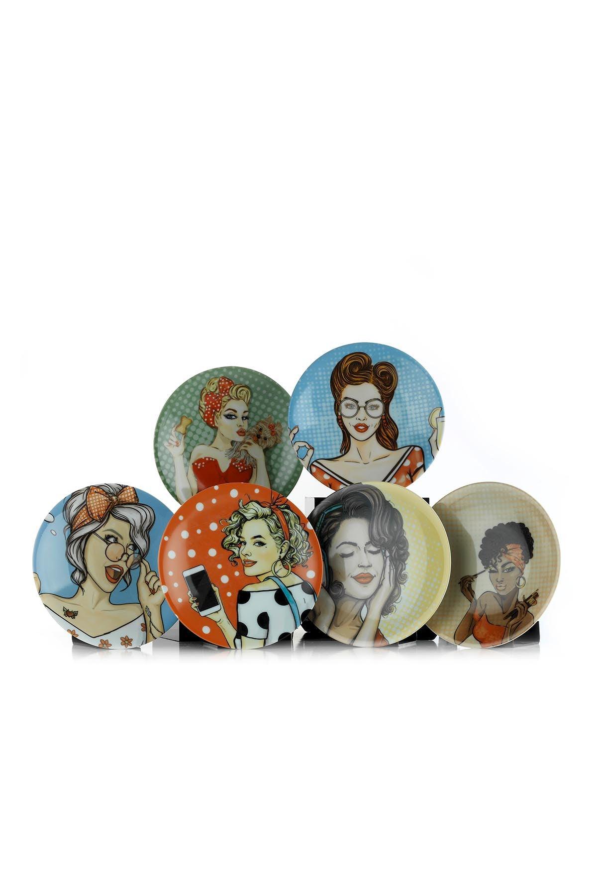 Set de servire pentru tort, Multicolor, 21x8.5x21 cm