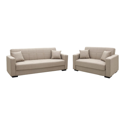 canapea Set de sufragerie 2 piese Vox, crem 83x214 cm