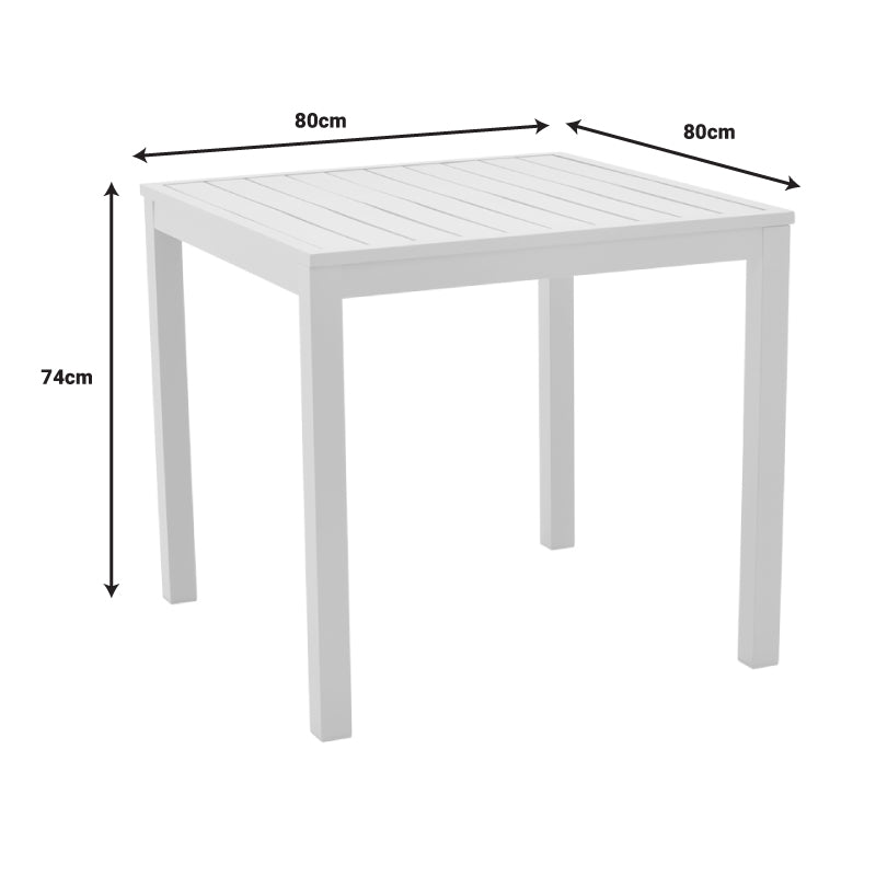 Set de sufragerie Azelie-Kliton set de 5 Gri-aluminiu, alb, 77x55x94 cm, foto produs 9