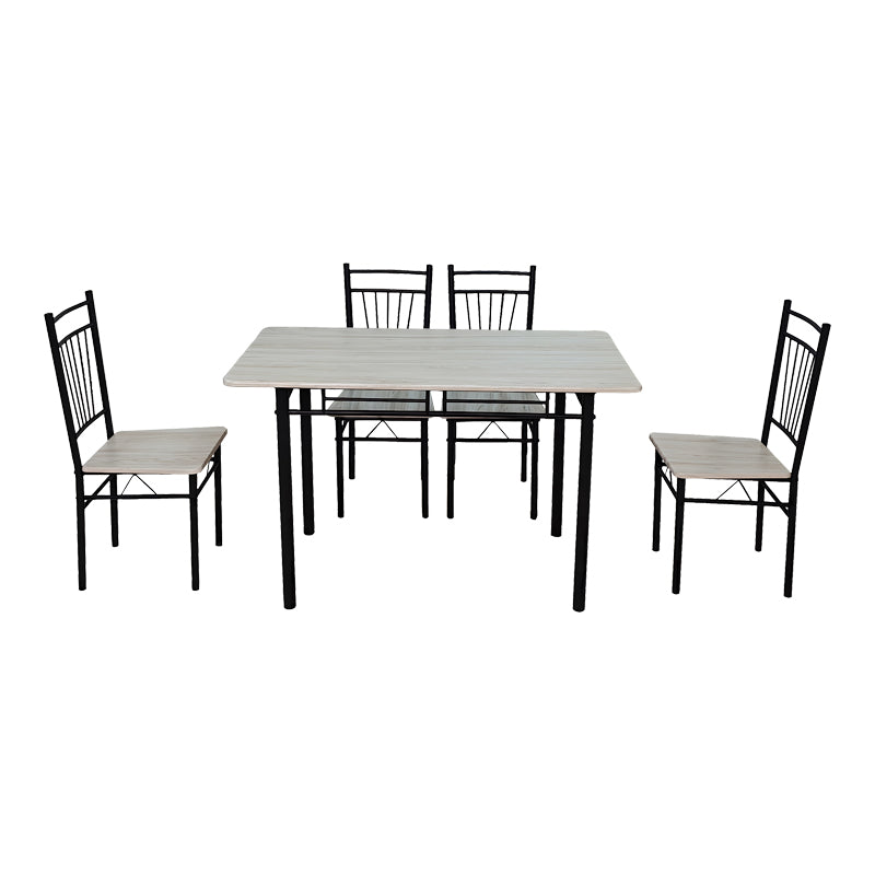 Set dining cu masă și 4 scaune Roza, și metal, Stejar, 120x65x75 cm, imagine suplimentara