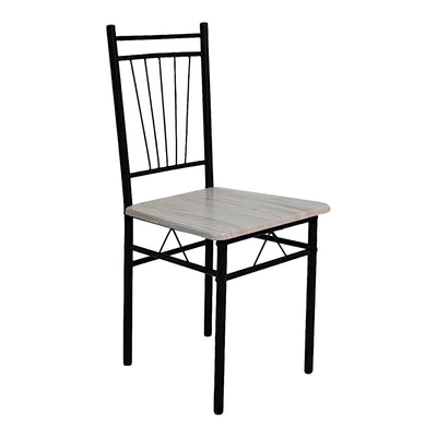 Set dining cu masă și 4 scaune Roza, și metal, Stejar, 120x65x75 cm, detaliu produs