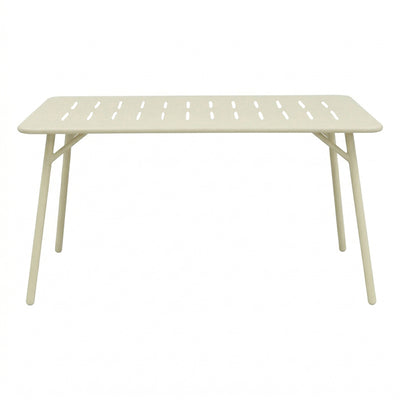Set dining exterior Moraja Federal, 5 piese, Crem, 140x80x72 cm, detaliu finisaj, metal, PP, pentru living sau bucătărie