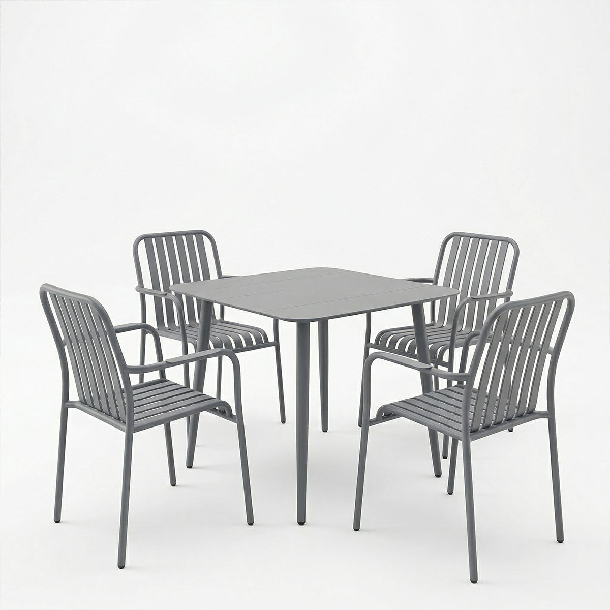 Set dining exterior Heven Vista, 5 piese, 80x80x72 cm - Antracit