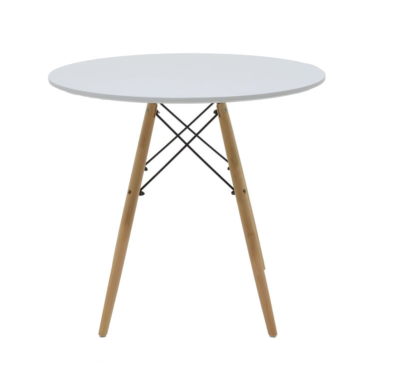 Set dining Julita-Gaston, 3 piese, Gri-Alb-Natural, 80x80x73 cm, foto produs