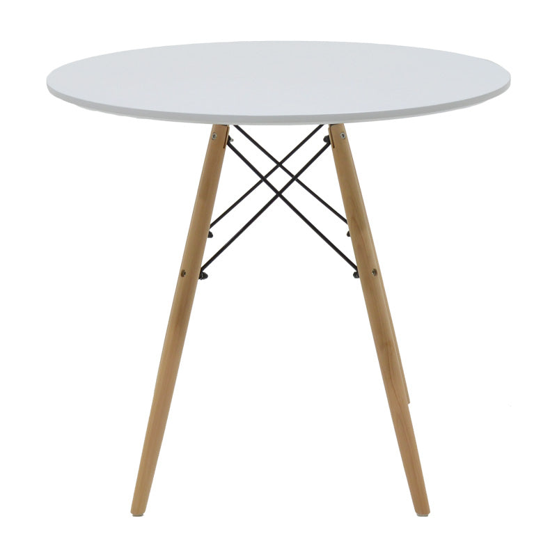 Set dining Julita-Parker, 5 piese, Alb-Natural, 80x80x73 cm, foto produs 6