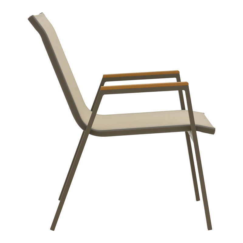 Set dining Lafla-Azelie, 7 piese, Sampanie-Natural, 160-240x100x75 cm, perspectiva suplimentara